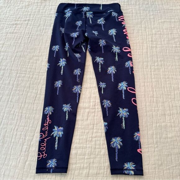 Lilly Pulitzer Luxletic Leggings Palm Tree "It's Always Sunny Somewhere" Size M - Picture 9 of 12